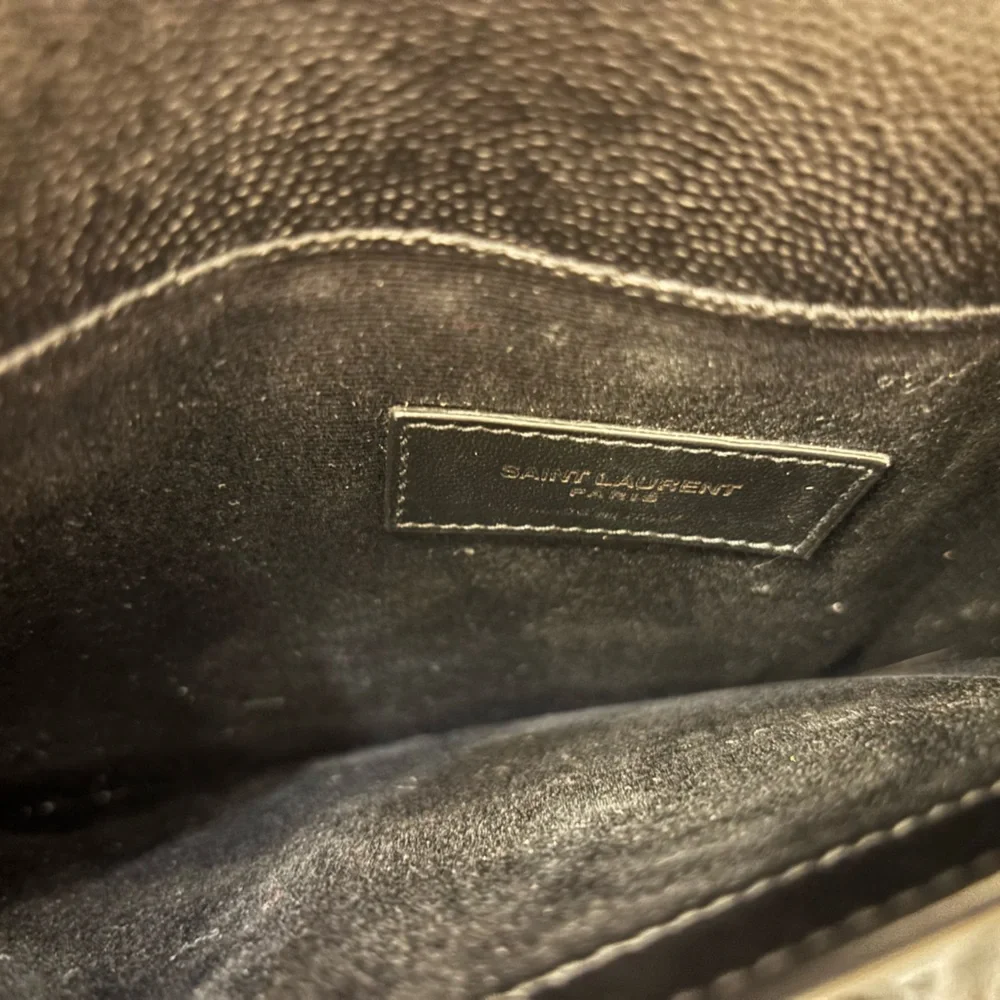 Saint Laurent Black Leather Envelope Clutch - Picture 5 of 8